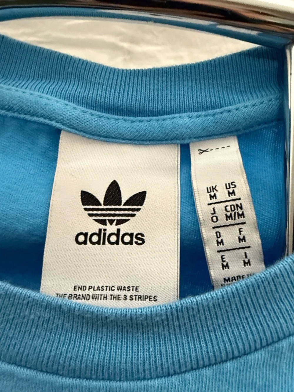 adidas Blue Short Sleeve Trefoil Logo T-Shirt